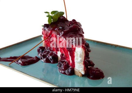 Cheesecake isolated in white Stock Photo