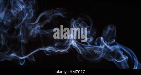 Smoke on black background Stock Photo