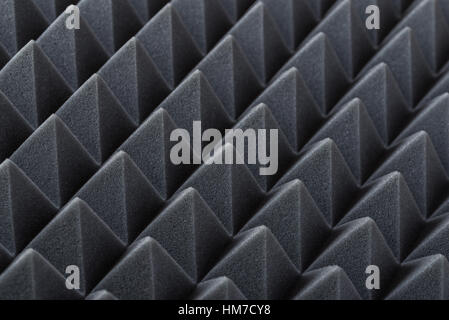 Acoustic absorbing foam for studio recording. Pyramid shape. Stock Photo