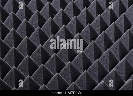 Acoustic absorbing foam for studio recording. Pyramid shape. Stock Photo