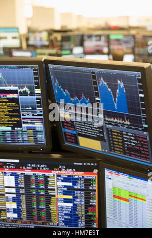 Close up of computer monitor Stock Photo