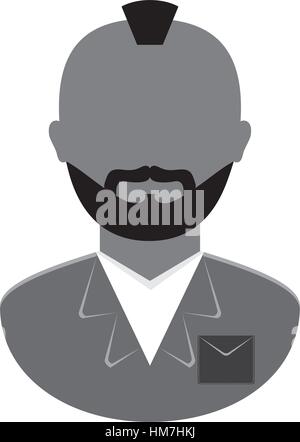 grayscale arrested man icon image, vector illustration Stock Vector