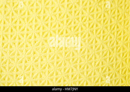 Yellow cleaning cloth background pattern close up Stock Photo