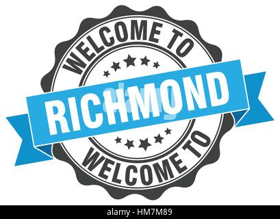 Richmond round ribbon seal Stock Vector