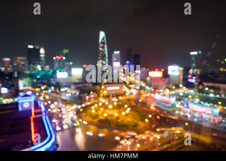 Blurred abstract background lights, beautiful cityscape Stock Photo