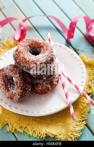 Finnish sugar donuts for Vappu celebration Stock Photo