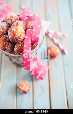Finnish sugar donuts for Vappu celebration Stock Photo