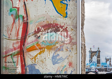 Cincinnati, Ohio - A panel from the Berlin Wall on display outside the National Underground Railroad Freedom Center. Stock Photo