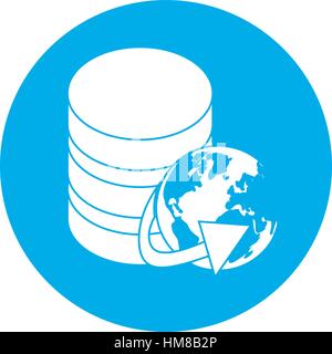 data center storage two tone button icon image vector illustration ...