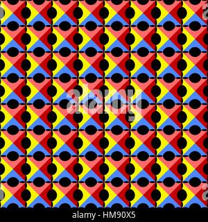 Futuristic pattern of square rivets / cross shapes - seamless editable repeating vector background wallpaper Stock Vector