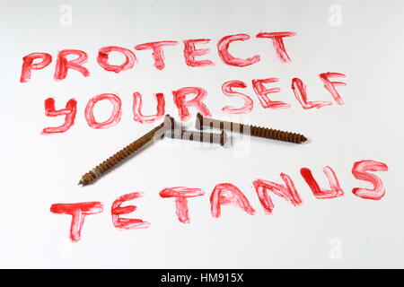 AIDS and HIV. Protect yourself. Because They are dangerous. Stock Photo