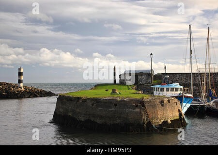 Carnlough Harbour, County Antrim, Ulster, Northern Ireland, United Kingdom Stock Photo