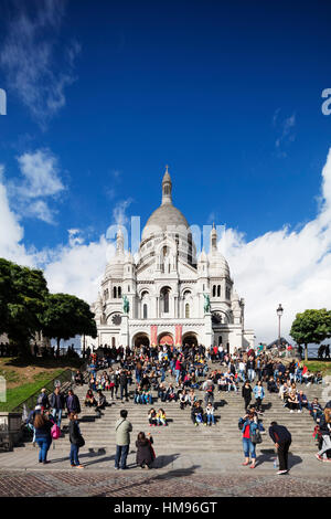 Sacre Coeur Basilica, Montmartre, Paris, France Stock Photo