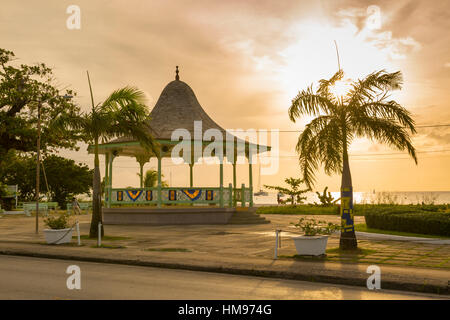 Bandstand and Brownes Beach, Bridgetown, St. Michael, Barbados, West Indies, Caribbean, Central America Stock Photo