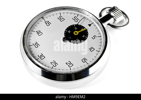 analogue stopwatch isolated white background Stock Photo - Alamy