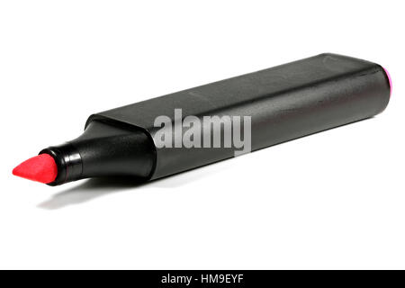 pink highlighter isolated on white background Stock Photo