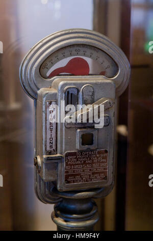 Vintage parking meter, circa 1930s - USA Stock Photo