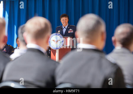 Washington, DC, Oct. 03, 2016: Lt. Gen. Stayce D. Harris honors 2016 military Olymians and Paralympians at the Pentagon Stock Photo