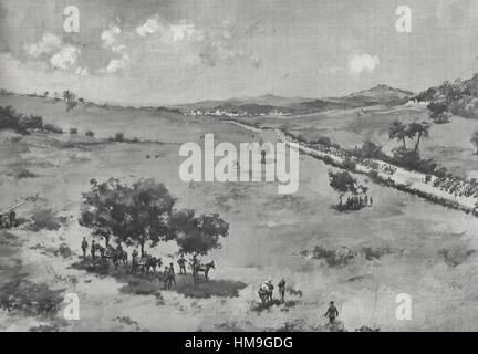 The Advance on Guayama during the Spanish American War, 1898 Stock Photo