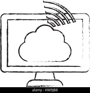 database hosting and tuning connecting image, vector illustration Stock Vector