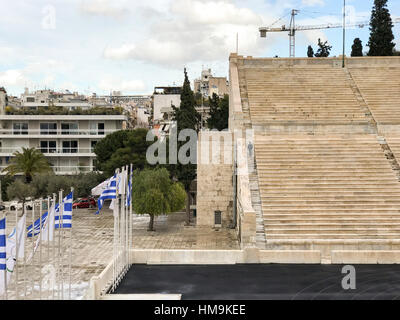 The olympic Panathenaic Stadium in Athens, Greece Stock Photo