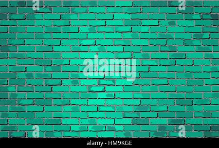 Turquoise brick wall Stock Vector