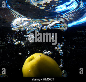 apple in water Stock Photo