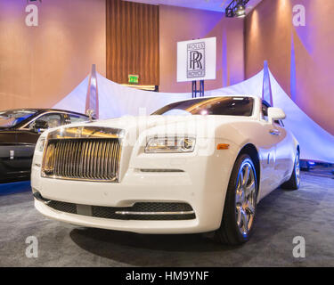 Rolls-Royce Wraith at The Gallery, an event sponsored by the North American International Auto Show (NAIAS). Stock Photo