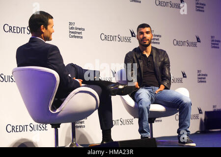Sao Paulo, Brazil. 1st February 2017. The paralympic athlete medalist Daniel Dias, participates on the afternoon of Wednesday (01) at the Hotel Hyatt south of São Paulo, the 2017 Latin American Investment Conference. Credit: Foto Arena LTDA/Alamy Live News Stock Photo
