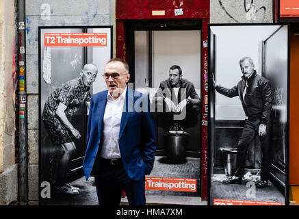 Madrid, Spain. 2th February, 2017.  T2 Trainspotting film presentation with his Director Danny Boyle in Via Lactea bar on 2th February, Madrid, Spain. Credit: Enrique Davó/Alamy Live News. Stock Photo