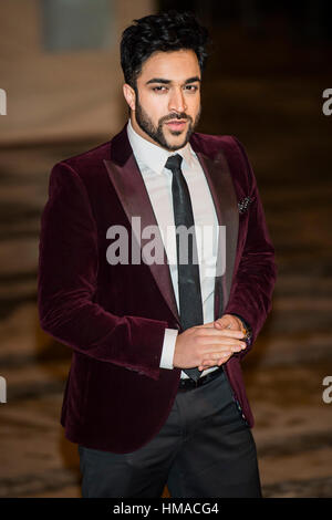 Guildhall, London, UK. 2nd Feb, 2017. British Asian Trust 2017 Dinner, with guests of honour The Prince of Wales and the Duchess of Cornwall at the Guildhall. The Trust was founded in 2007 by HRH The Prince of Wales to tackle widespread poverty and hardship in South Asia. Credit: Guy Bell/Alamy Live News Stock Photo