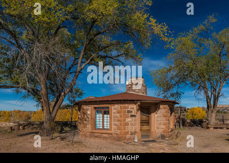 Guest hogan at Hubbell Trading Post National Historic Site within the Navajo Nation, Arizona, USA Stock Photo