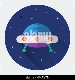 Flying saucer UFO Stock Vector
