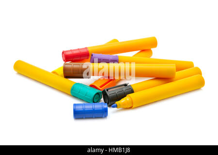 collection markers isolated on white background Stock Photo