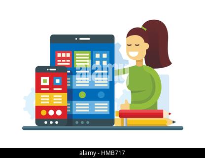Web Page Optimization - flat design website banner Stock Vector