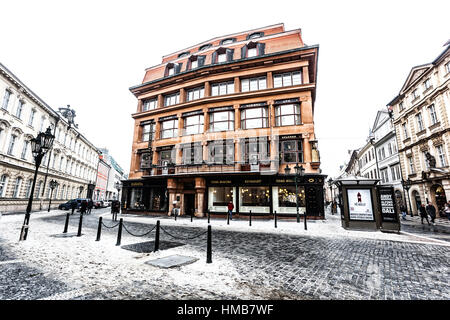 The House of the Black Madonna Prague cubist building in the Old Town Prague cubism Czech Republic Stock Photo