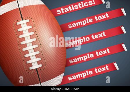 Background of Statistics American Football Stock Vector