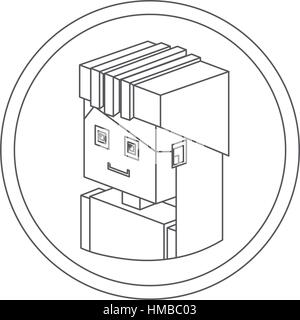 Worker isometric avatar icon vector illustration graphic design Stock Vector
