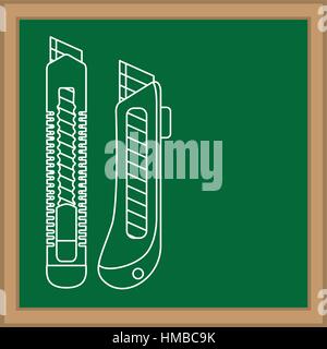 Construction scalpel tool icon vector illustration graphic design Stock Vector