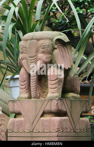 Statue of an elephant in the Baoguo monastery in Emei Shan (China). Stock Photo