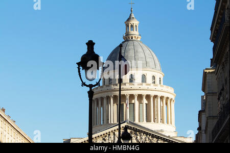 The Pantheon is a secular mausoleum containing the remains of distinguished French citizens.Located in 5th arrondissement of Paris. Stock Photo