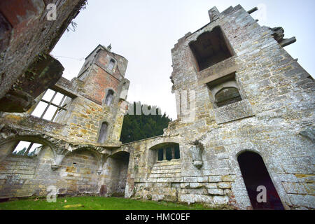 The ruins of Brambletye house, Forest Row,Sussex, UK, Setting for