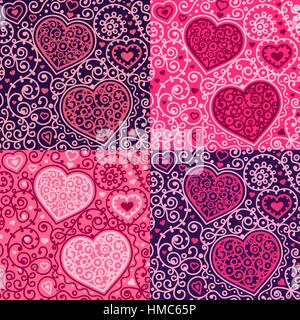 Seamless hearts pattern Stock Vector