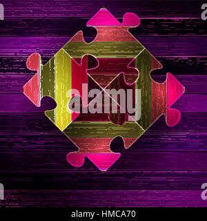Wooden color puzzle background. + EPS10 vector file Stock Vector