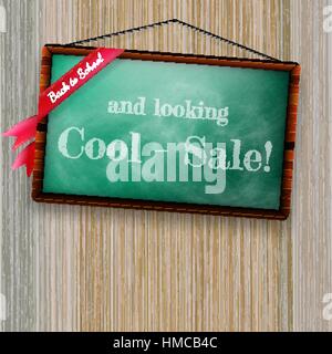 Back to school, written on blackboard with chalk. plus EPS10 vector file Stock Vector