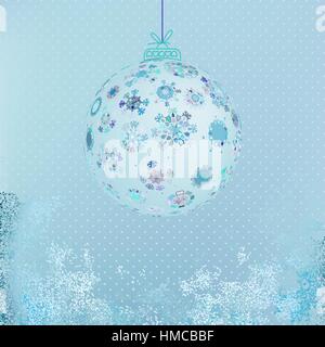 Winter background with beautiful various snowflakes.  + EPS8 vector file Stock Vector