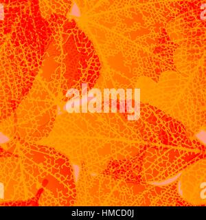 Seamless autumn leaves pattern. plus EPS10 vector file Stock Vector