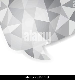 Abstract crystal speech bubble. EPS 10 vector Stock Vector