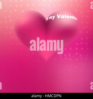 Illustration of beautiful pink glossy heart shape.  + EPS8 vector file Stock Vector