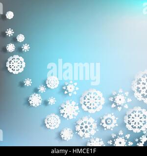 Design of overlapping snowflakes. EPS 10 vector Stock Vector